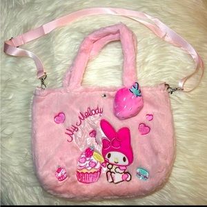 New My Melody from Hello Kitty Fuzzy Purse